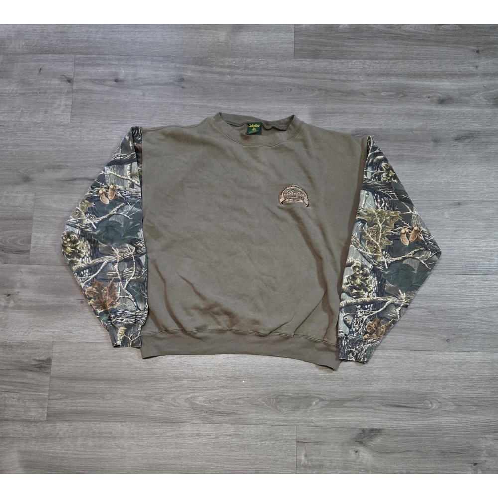 Cabelas Outdoor Seclusion 3D Camo Crewneck Sweatshirt  Men's Size XL
